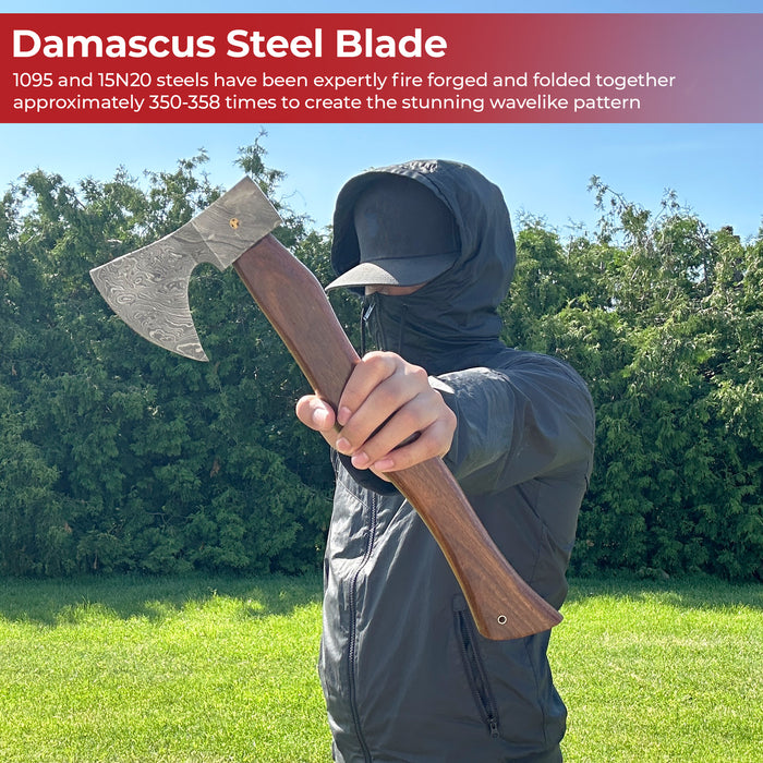 Hook Claw Damascus Steel Functional Outdoor Axe