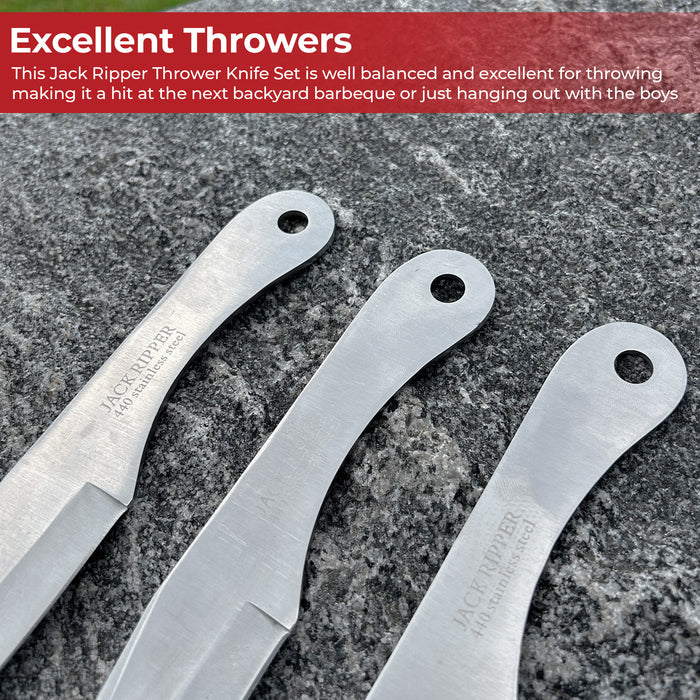 Jack Ripper Thrower Knife 3 Piece Set