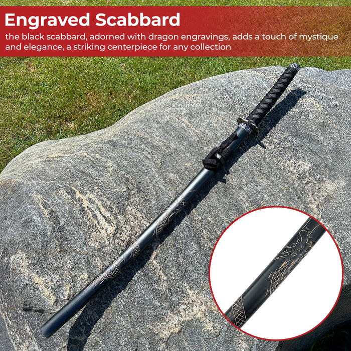 Japanese Double Dragon Fury Samurai Katana Sword