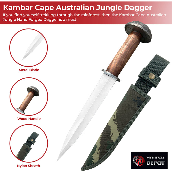 Kambar Cape Australian Jungle Hand Forged Dagger