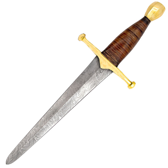 King of Thieves Full Tang Damascus Steel Arming Dagger Short Sword