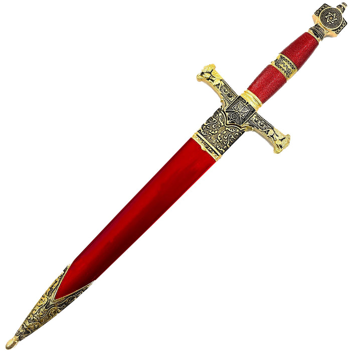 King Solomon Medieval Crusader Dagger Red