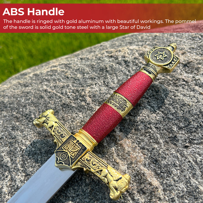 King Solomon Medieval Crusader Dagger Red