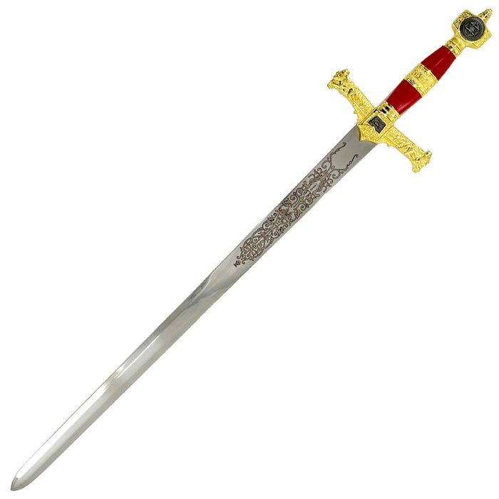 King Solomon Short Sword Majestic Red and Gold Edition