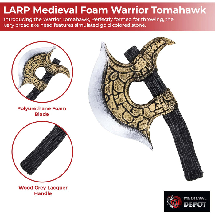 LARP Medieval Foam Warrior Tomahawk