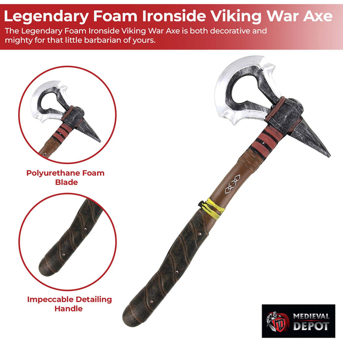 Legendary Foam Ironside Viking War Axe