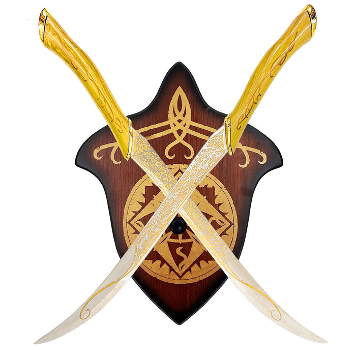 Legolas LOTR Fantasy Fighting Swords with Plaque