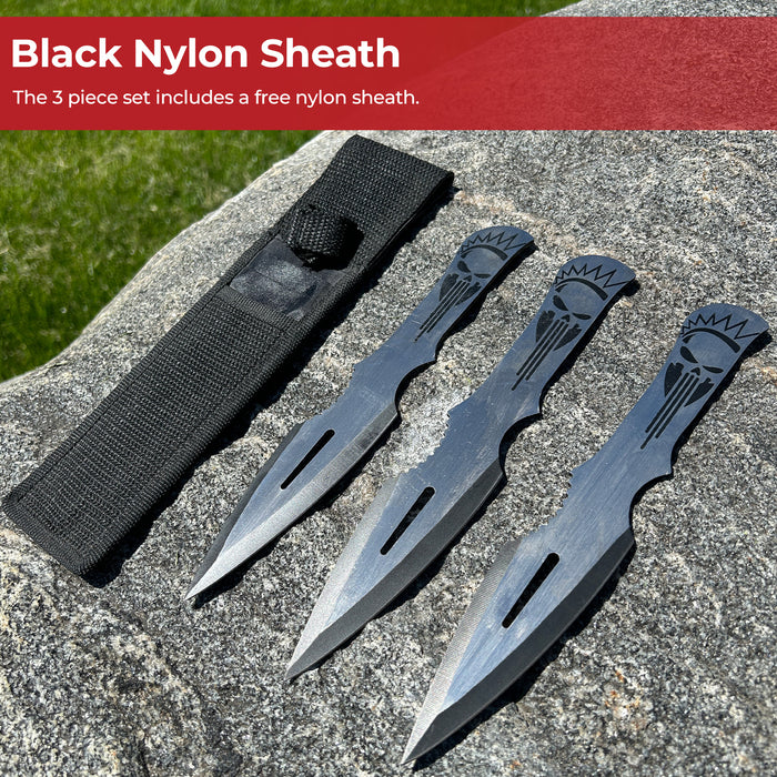 Lightening Strike Aerodynamic Target 3 Piece Throwing Knives