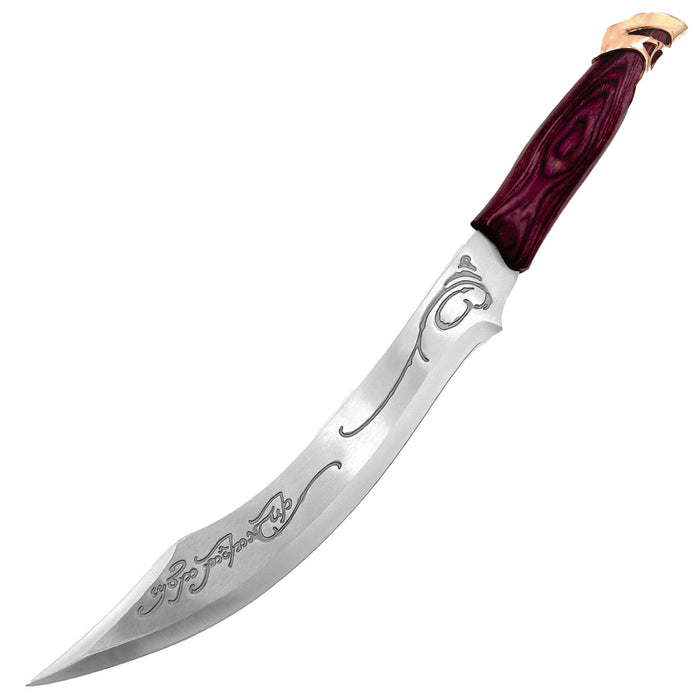 LOTR Legendary Elven Rune Scimitar Sword with Plaque