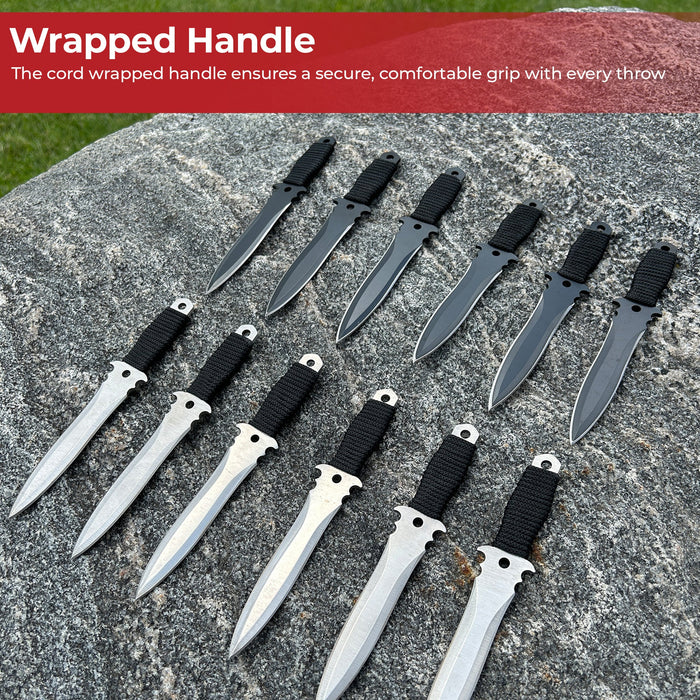 Light & Dark Throwing Knife 24-Piece Set