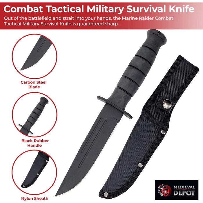 Marine Raider Combat Tactical Military Survival Knife