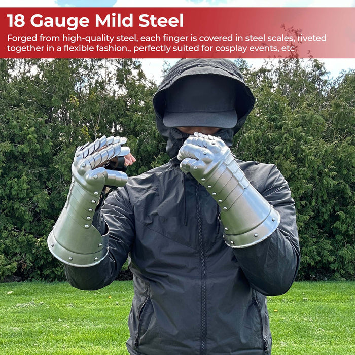 Medieval Knight Gauntlets Functional Armor Gloves