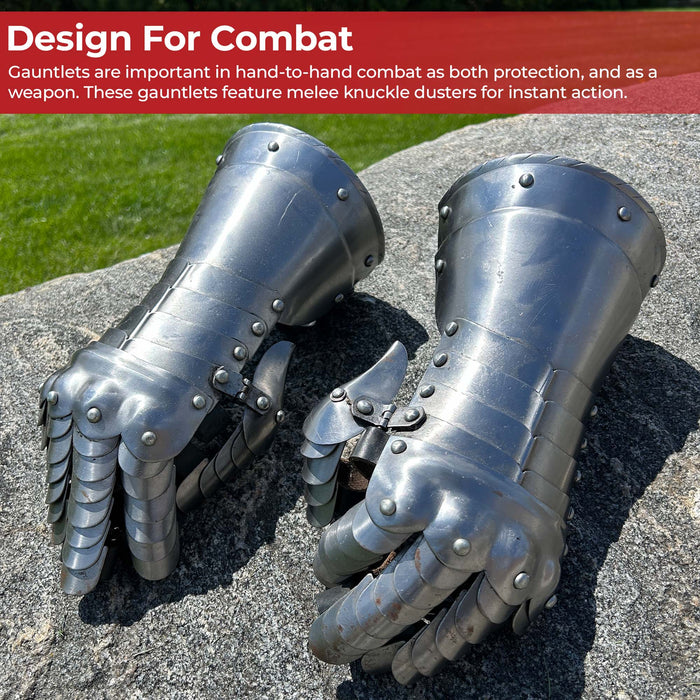 Medieval Knight Gauntlets Functional Armor Gloves