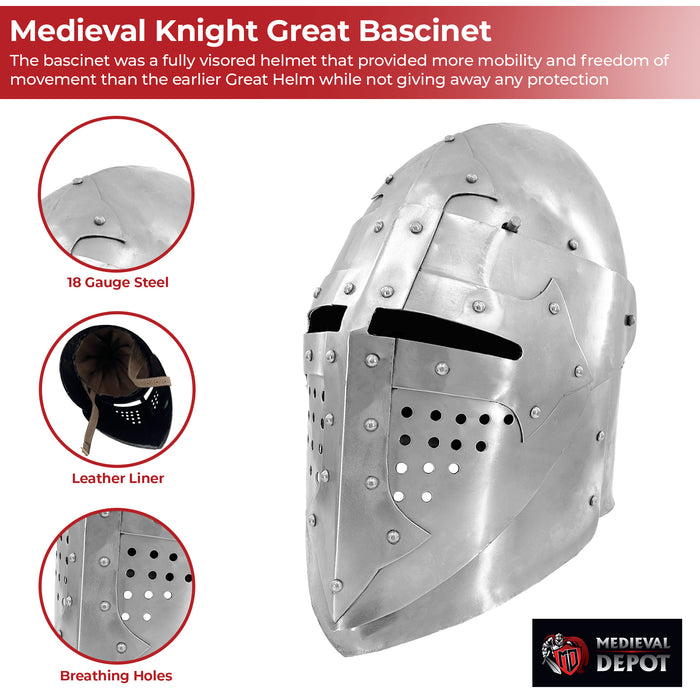 Medieval Knight Great Bascinet
