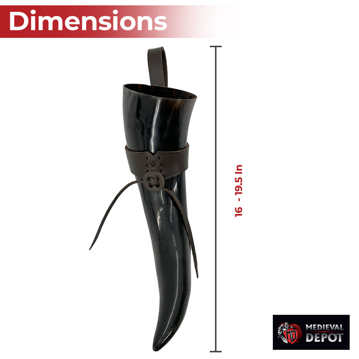 Medieval Norwegian Viking Drinking Horn 24oz