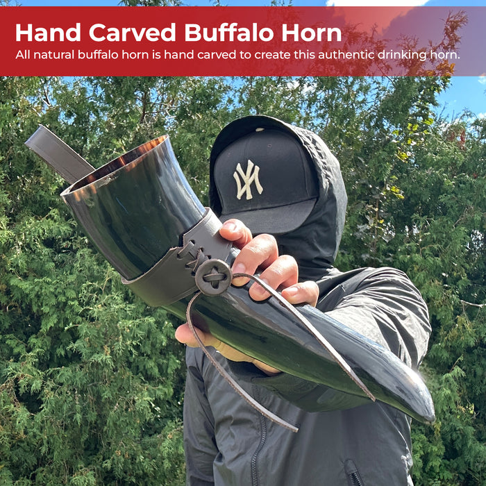 Medieval Norwegian Viking Drinking Horn 24oz