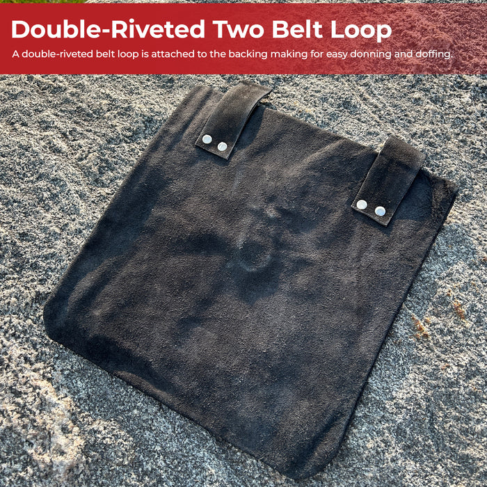 Medieval Renaissance Leather Black Suede Pouch Large