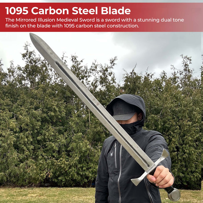 Mirrored Illusion Medieval Dual Tone Sword