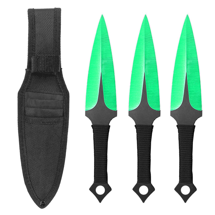 Momochi Ninjutsu Precision Throwing Knives Green