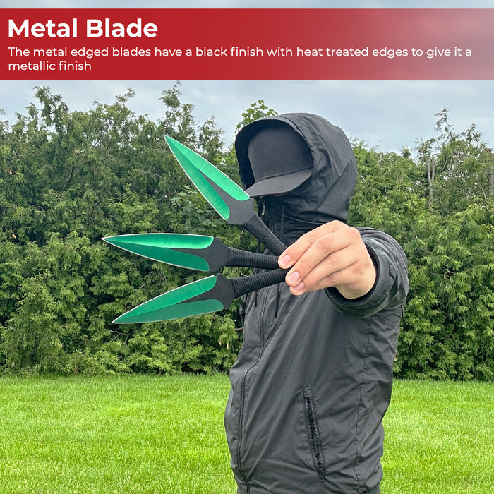 Momochi Ninjutsu Precision Throwing Knives Green
