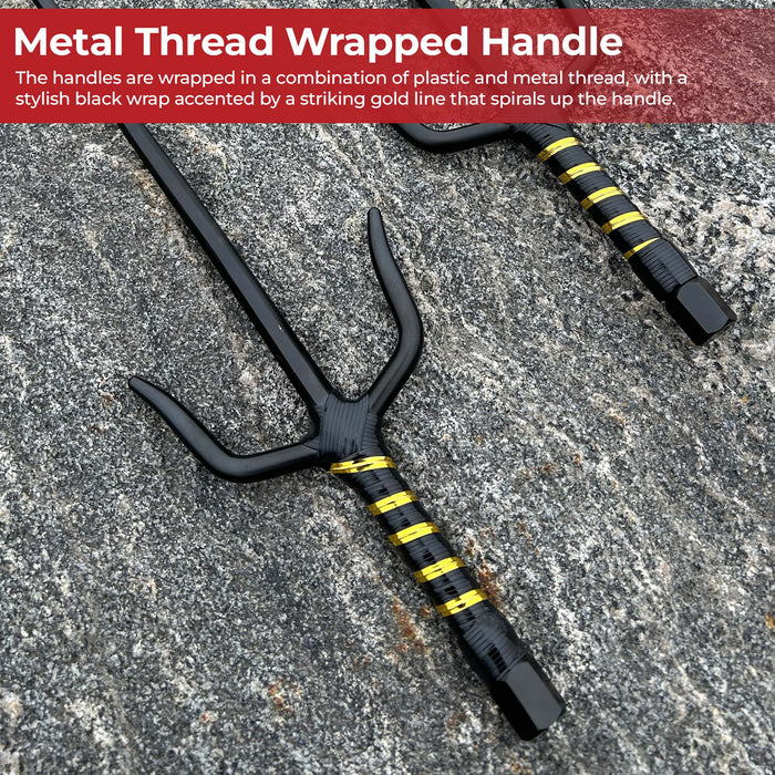 "Moonlit Demonstration" Octagonal 15" Black Sai Pair