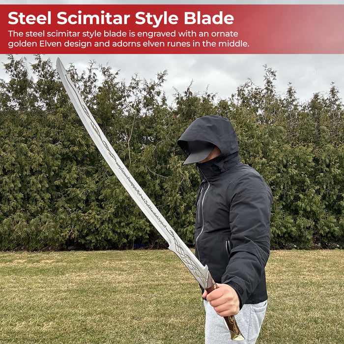 Mystical Elven Fantasy Scimitar Sword Replica