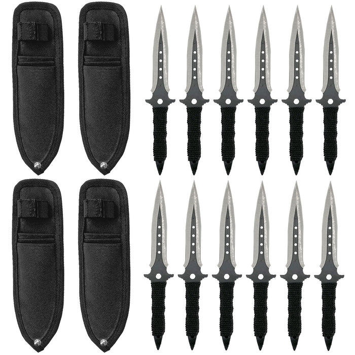 Midnight Flyer 12-Piece Throwing Knife Set