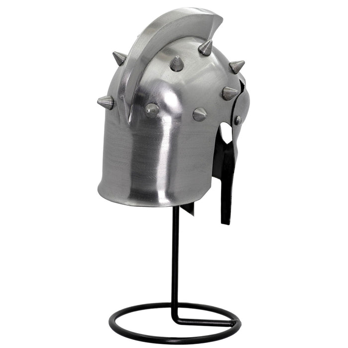 Miniature Roman Gladiator Maximus Helmet Display With Stand