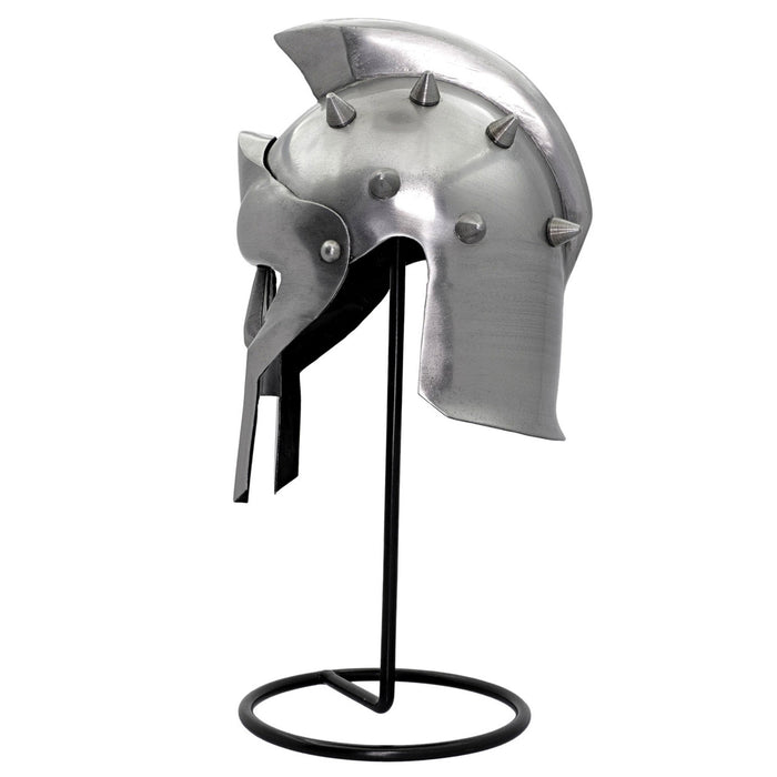 Miniature Roman Gladiator Maximus Helmet Display With Stand
