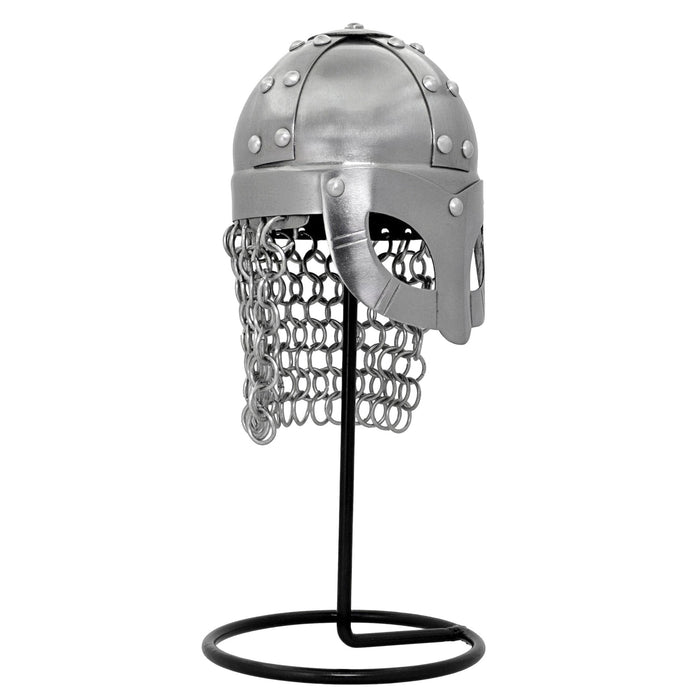 Miniature Viking Combat Helmet Display With Stand