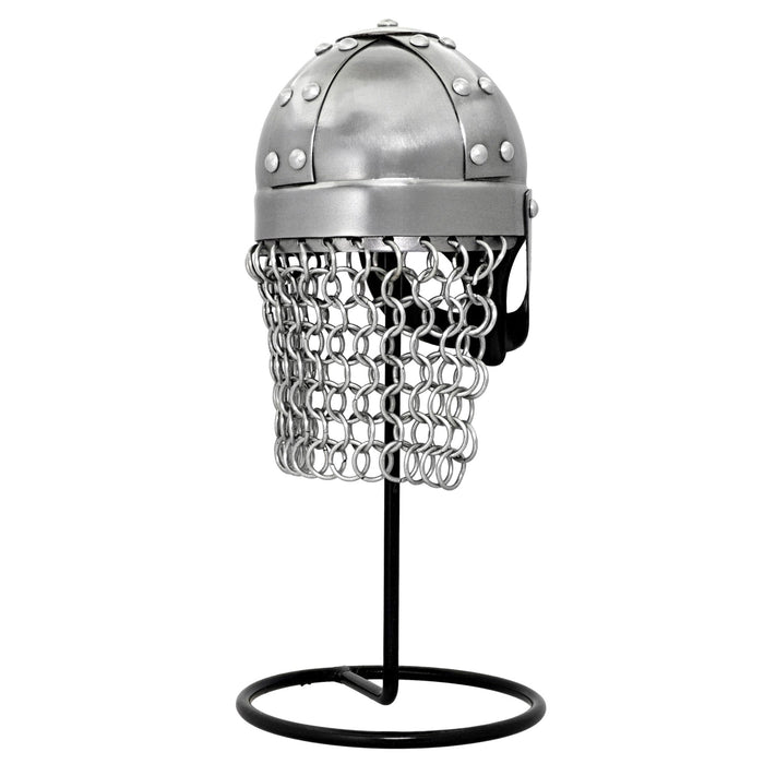 Miniature Viking Combat Helmet Display With Stand