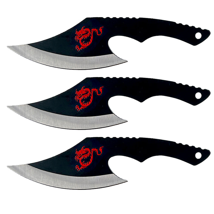 Nightrage Dragon Set of Three Throwing Knives