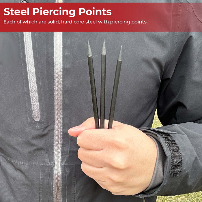 Ninja Assassin Arm Spikes 3pcs Set With Belt Pouch