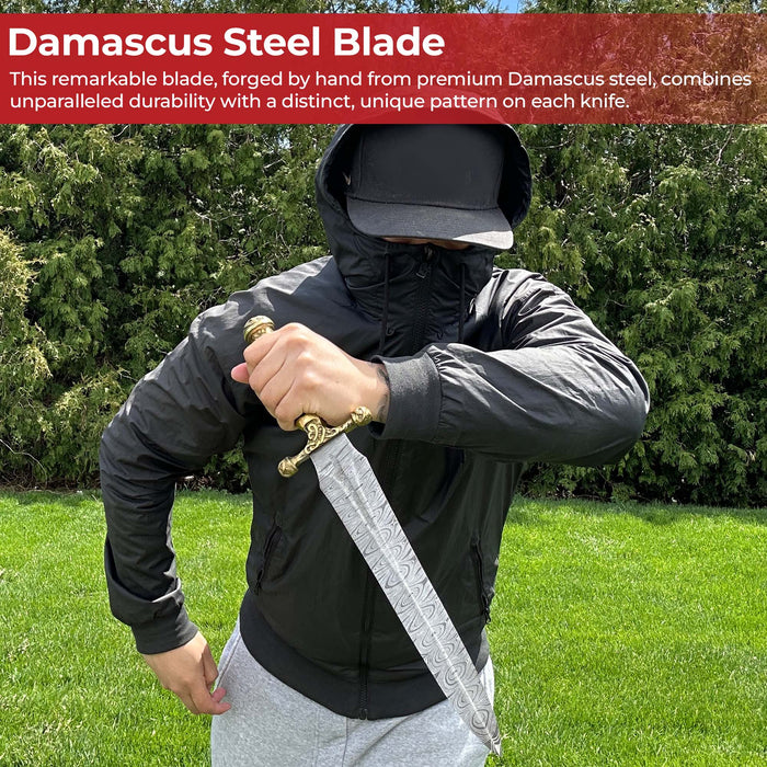 Noble Strategist Hand Forged Damascus Steel Viking Dagger