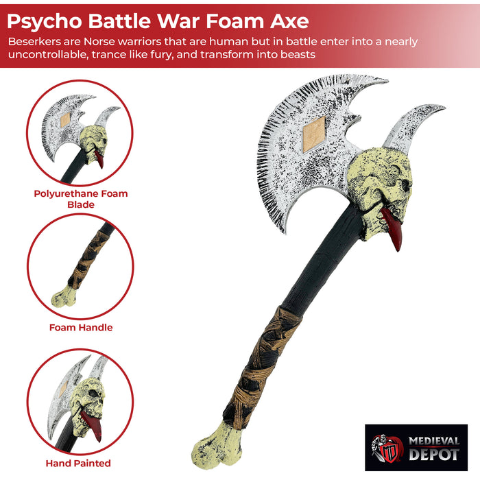 Norse Legendary Berserker Psycho Battle War Foam Axe