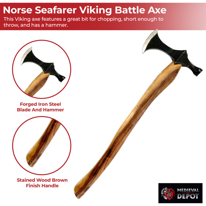 Norse Seafarer Viking Battle Axe