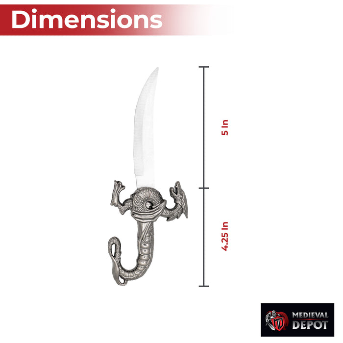 Obey Me Small Ornate Dragon Decorative Fantasy Dagger Knife