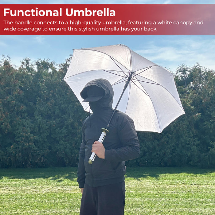 One piece Zoro Wado Ichimonji Katana Handle Umbrella White