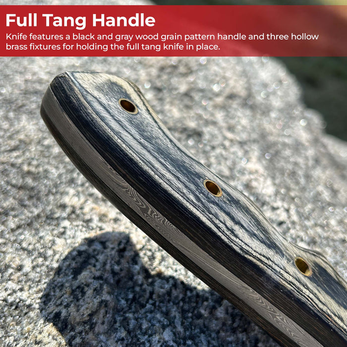 Ozark Full Tang Hand Forged Damascus Steel Tracker Knife