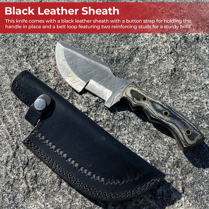 Ozark Full Tang Hand Forged Damascus Steel Tracker Knife