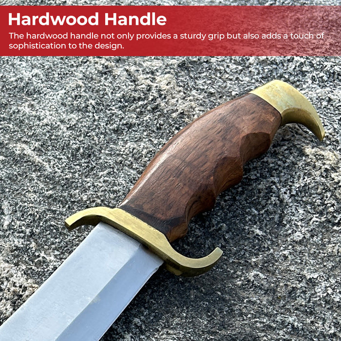 Persian Warrior Arabian Short Scimitar Sword With Leather Sheath