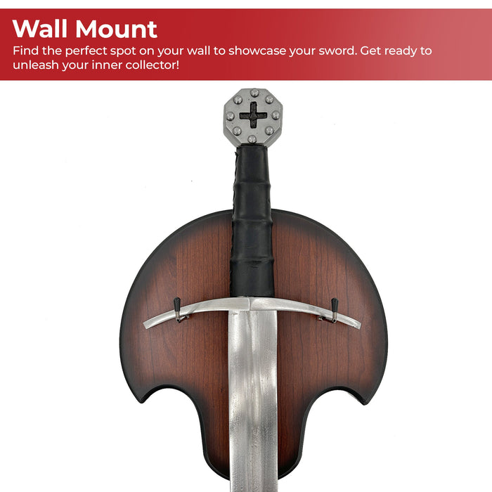 Premium Wooden Sword Display Plaque
