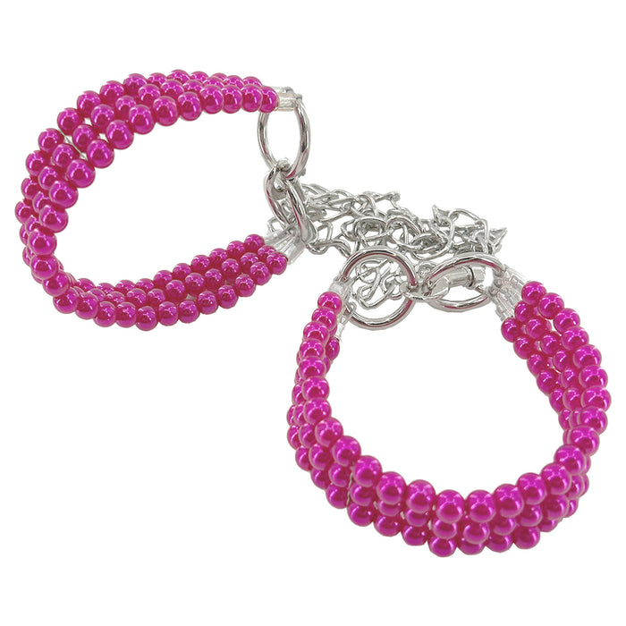 Pretty in Pink Beaded Ankle Bondage Restraints
