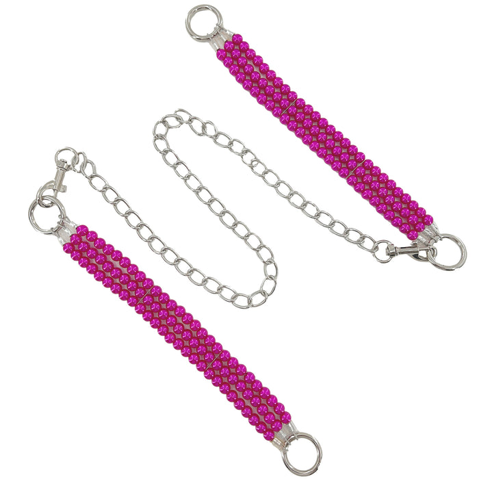 Pretty in Pink Beaded Ankle Bondage Restraints