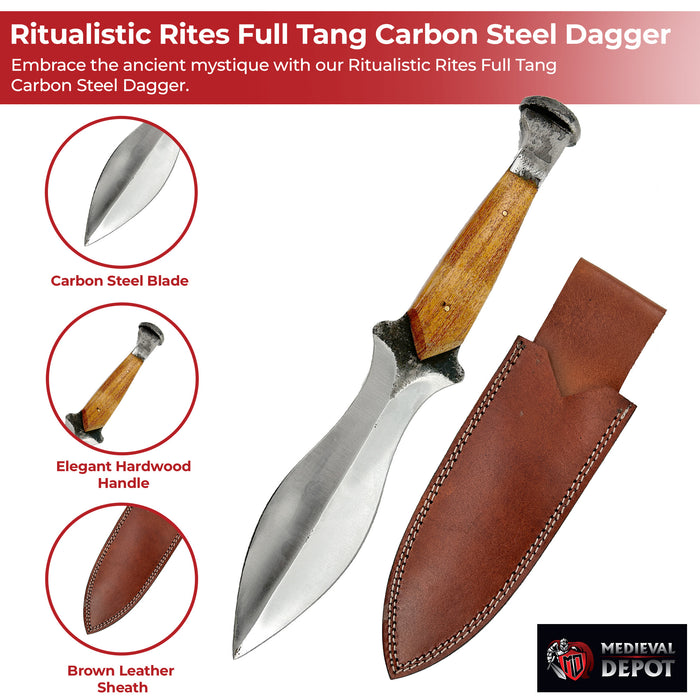Ritualistic Rites Full Tang Carbon Steel Dagger