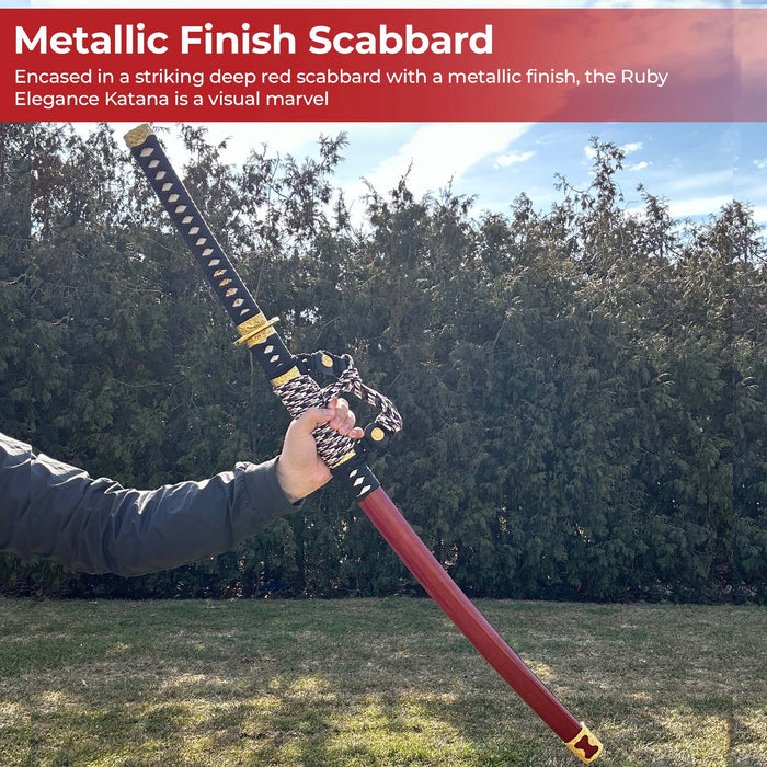 Ruby Elegance Handmade Katana