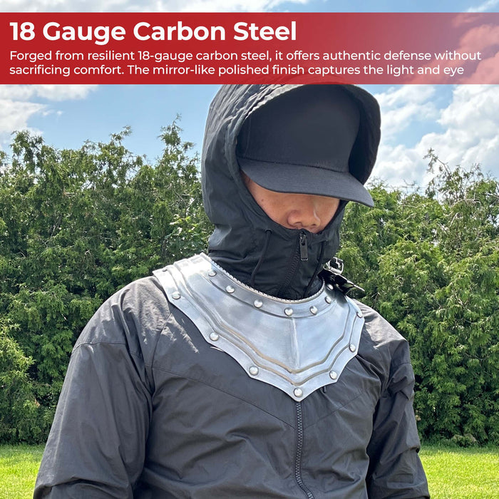 Renaissance Elegance Steel Gorget Neck Armor Refined