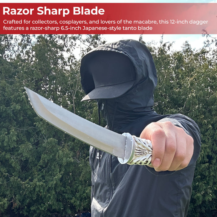 Rise from the Dead Skeleton Tanto Dagger