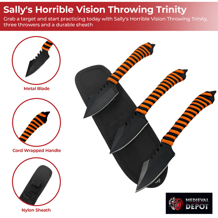 Tiger Stripe Throwing knife set