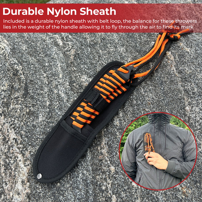 Tiger Stripe Throwing knife set